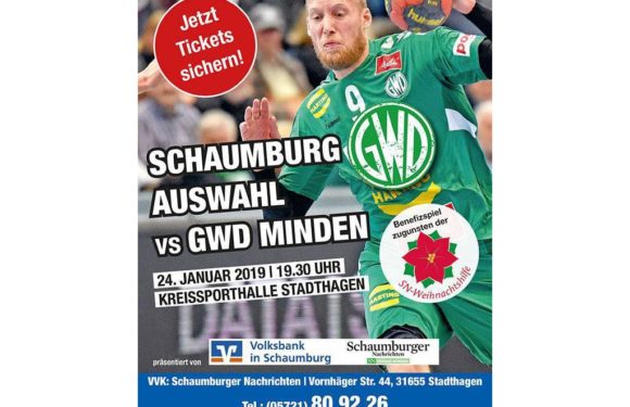 Schaumburg Auswahl vs. GWD Minden: Benefiz-Handballspiel in Stadthagen