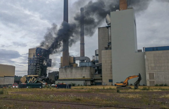 Feuer im Kraftwerk Veltheim: Gebäudeteile eingestürzt
