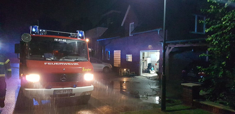 Unwetter über Bückeburg: Feuerwehr muss glücklicherweise nur zu einem Einsatz ausrücken