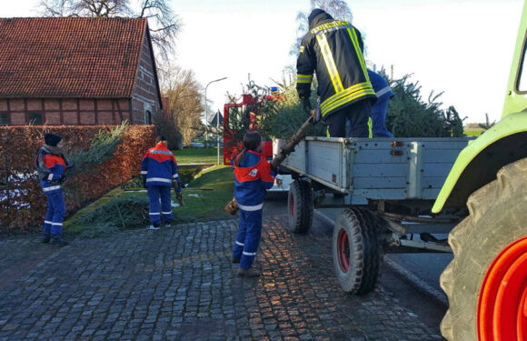 Feuerwehren in der Samtgemeinde Sachsenhagen sammeln wieder abgeschmückte Tannenbäume ein