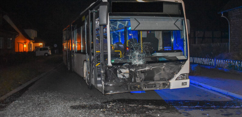 Linienbus rammt Transporter: Busfahrerin verletzt, 80.000 Euro Schaden