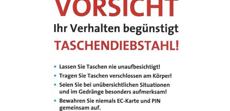 Bückeburg: Erneut Geldbörsen in Supermärkten gestohlen