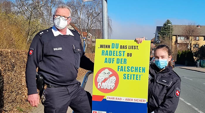 Stadthagen: Plakate zu Aktion „Geisterradler“ aufgehängt