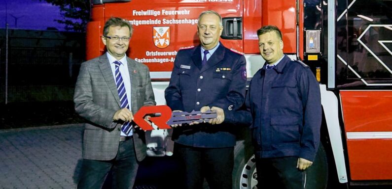 Sachsenhagen: Neues Feuerwehrfahrzeug feierlich übergeben