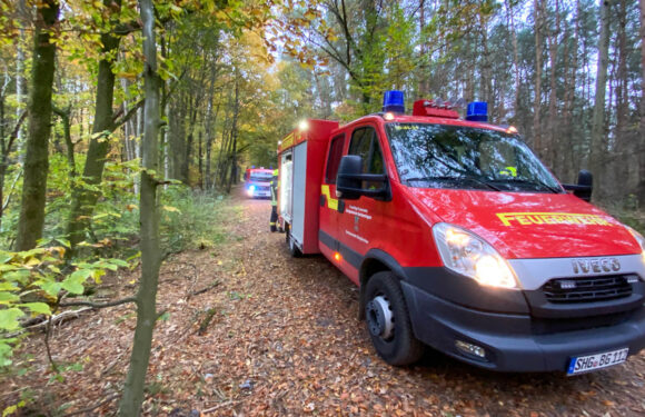 Feuerwehreinsatz im Wald bei Wölpinghausen