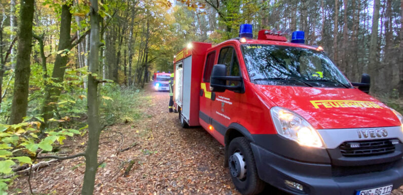 Feuerwehreinsatz im Wald bei Wölpinghausen