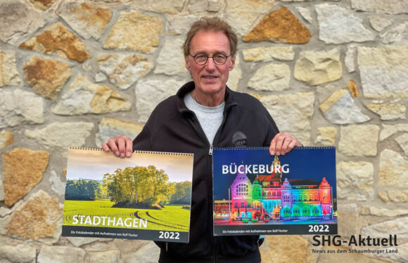 Bunte Motive im Jahr 2022: Rolf Fischer stellt Bildkalender für Bückeburg, Rinteln und Stadthagen vor