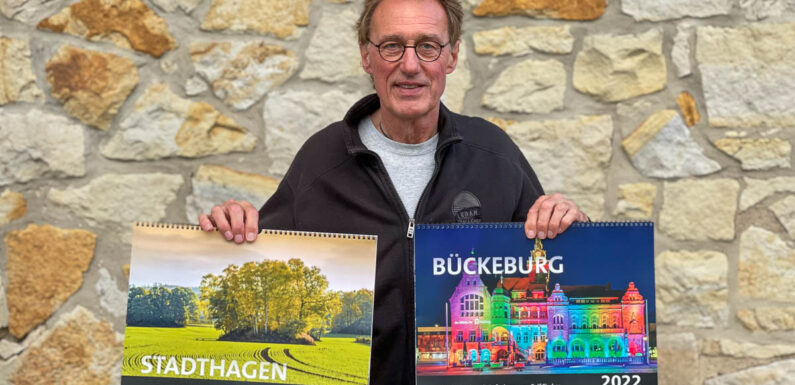 Bunte Motive im Jahr 2022: Rolf Fischer stellt Bildkalender für Bückeburg, Rinteln und Stadthagen vor