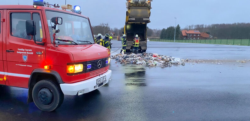 Nienstädt: Brand in Müllwagen