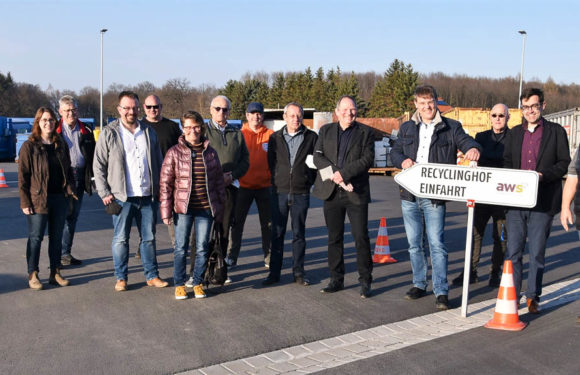 SPD/FDP-Gruppe besichtigt neues AWS-Logistikzentrum mit Recyclinghof