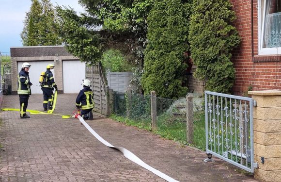 Hagenburg: Mülltonne in Brand