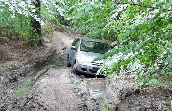 Obernkirchen: Mit Opel im Wald festgefahren