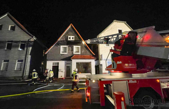 Obernkirchen: Feuer im Fachwerkhaus in der Neumarktstraße ausgebrochen