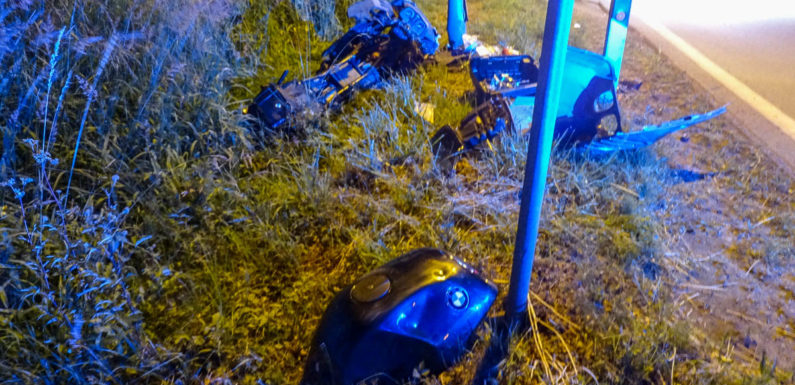 Motorradfahrer bei Unfall auf B83 in Luhden schwer verletzt