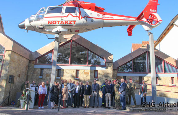 „Ergebnis kann sich sehen lassen“: Hubschraubermuseums-Neuzugang „Dauphin“ offiziell eingeweiht