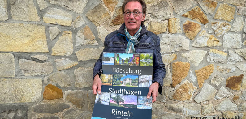 Rolf Fischer zeigt neue Bildkalender 2023 für Bückeburg, Rinteln und Stadthagen