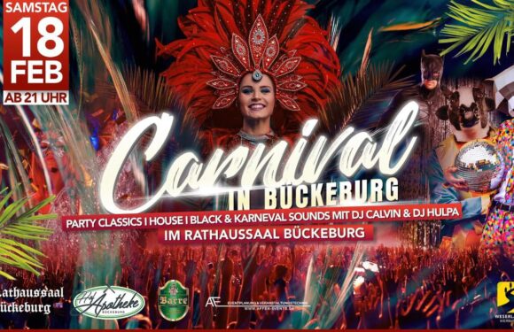 Am 18. Februar wird die Carnival Party im Rathaussaal Bückeburg gefeiert