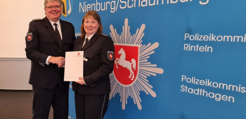 Amtsübernahme im Polizeikommissariat Bad Nenndorf: Tamara Ehrmantraut-Riechers ist neue Dienststellenleiterin