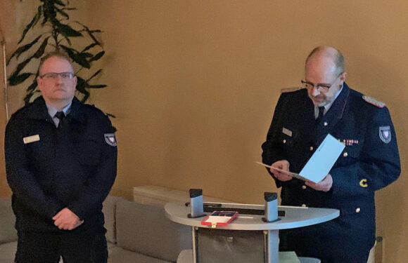 Umweltschutzeinheit der Kreisfeuerwehr: Frank Messerschmidt erhält Deutsches Feuerwehr-Ehrenkreuz in Bronze