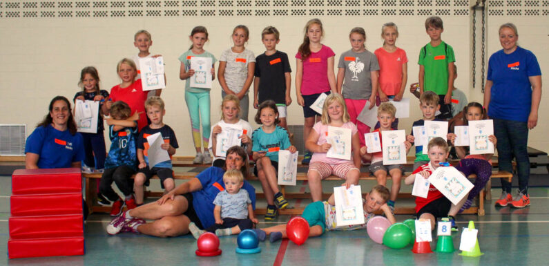 Barren und Luftballon-Tennis: Kinderturner des TVE Röcke bieten volles Programm am Ende der Sommerferien