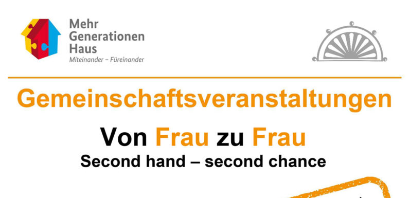 Flohmarkt „Von Frau zu Frau“: Second hand, second chance